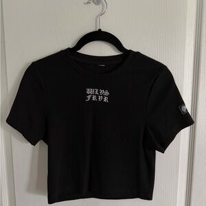 Darc Sport Black Graphic Crop Top